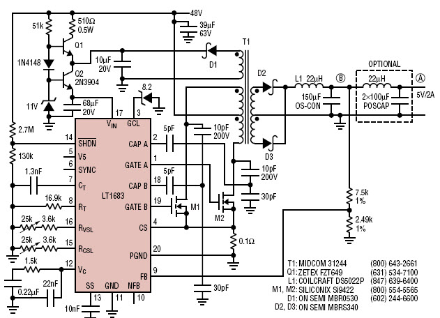 LT1683-LT1738-0901 Reference Design | DC to DC Single Output Power