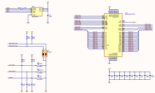 FPGA Config, DDR-RAM, Push-Buttons, Switch