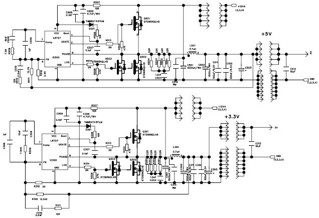 Electrical diagram: DC-DC Stage (Sheet 3 of 4)