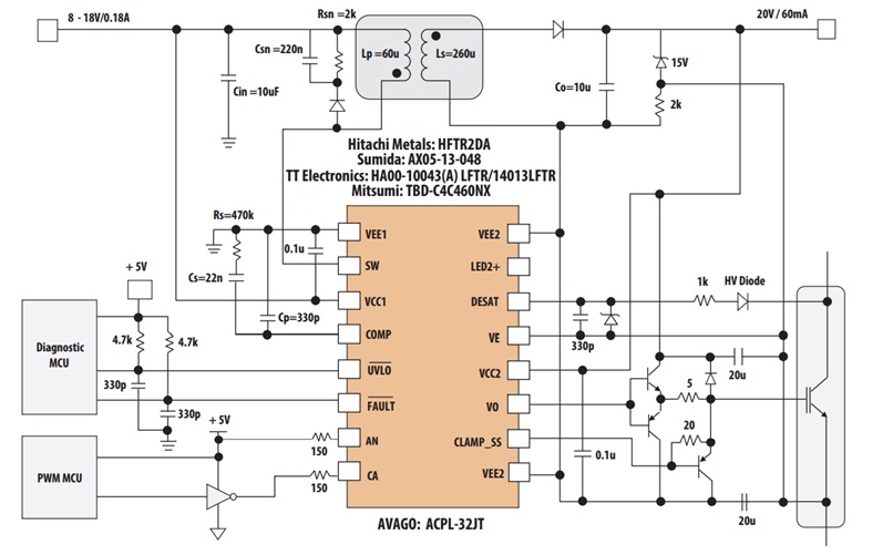Isolated Flyback Converter Schematic