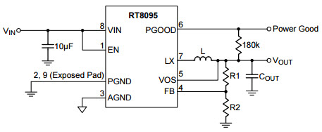 RT8095_Typical Application Reference Design | DC to DC Single Output