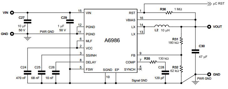 A6986_Typical Application Reference Design | DC to DC Single Output ...