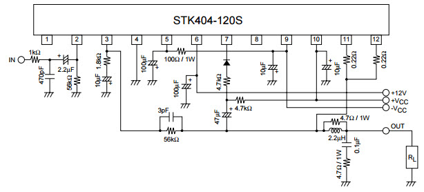 STK404-120S_Typical Application Reference Design | Audio Power ...