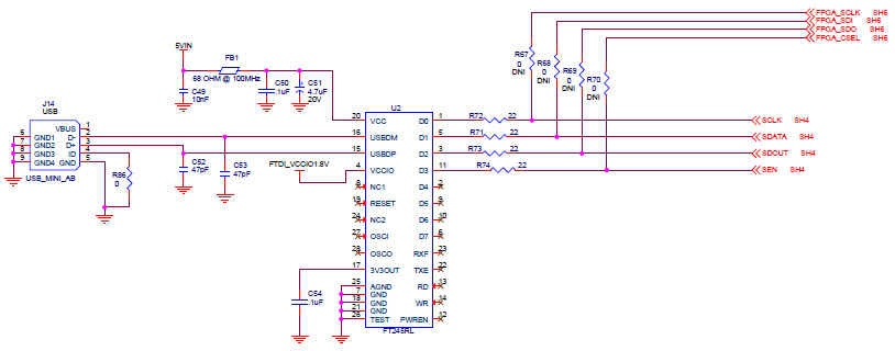ADC34XX EVM - USB (Sheet 13 of 16)