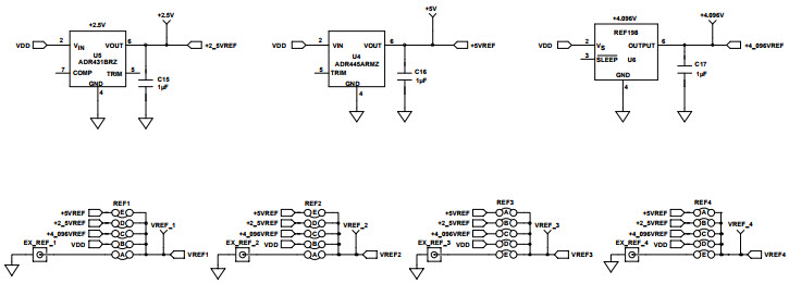 EVAL-MBnanoDAC-SDZ Motherboard Reference Voltage Selector Circuit (Sheet 3 of 6)