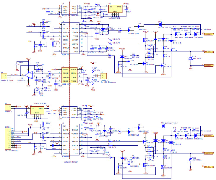 ACPL-339J/ACPL-C87A Gate Drive Ref Board Schematic